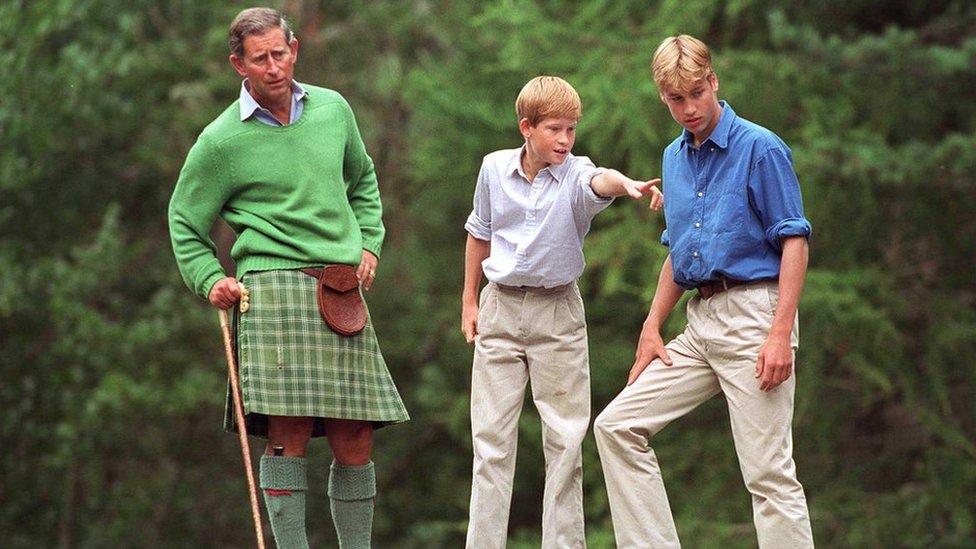 Prince Charles, Prince Harry and Prince William