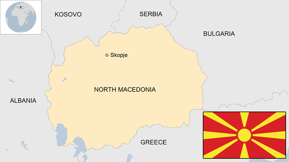 Map of North Macedonia