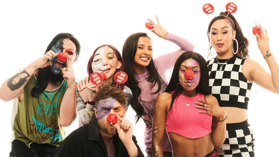 The Vivienne, Nikki Lily, Roman Kemp, Maya Jama, Lady Leshurr and Snoochie Shy on Comic Relief