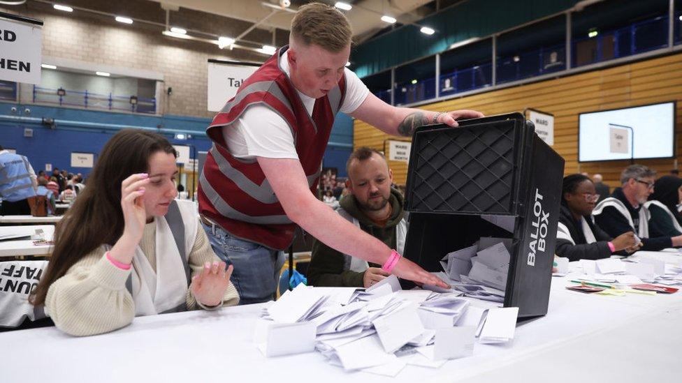 Votes being counted in Stoke on Trent