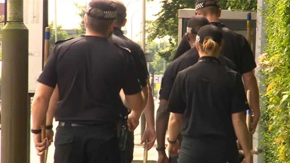 Officers at Abbey Park