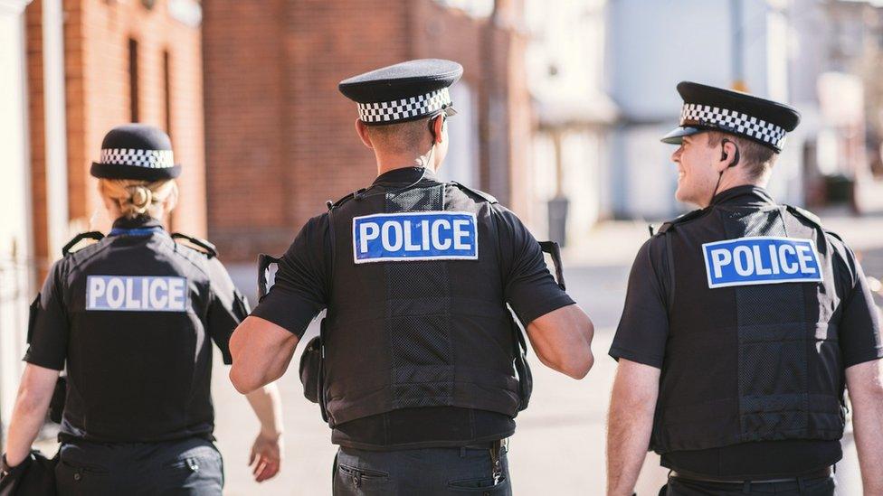 A photo of police