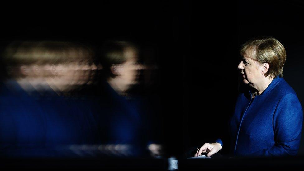 Angela Merkel at the Bundestag