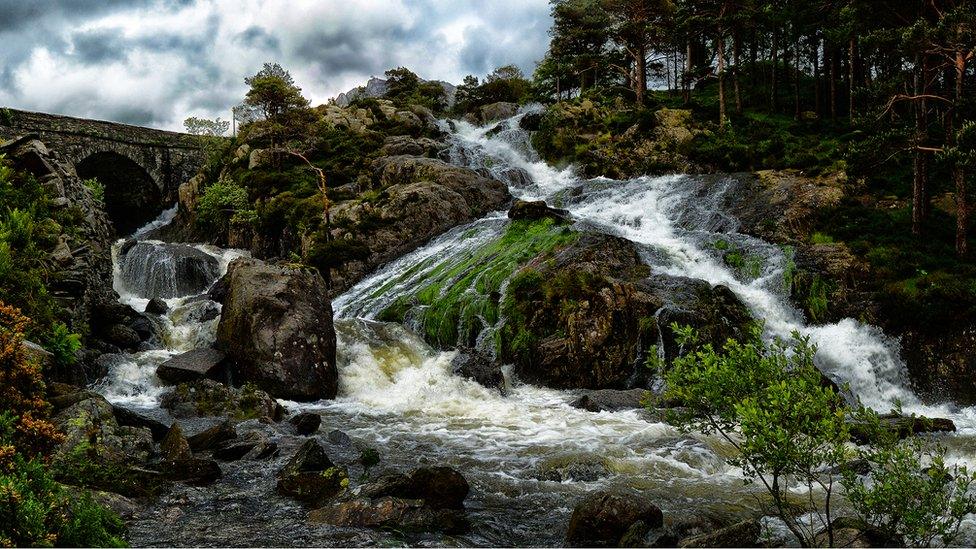 Waterfalls in Ogwen Valley, Gwynedd