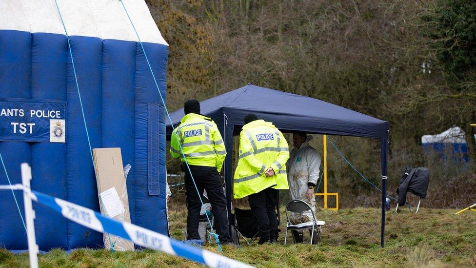 Police are investigating after human bones were found near Hardingstone by the A45