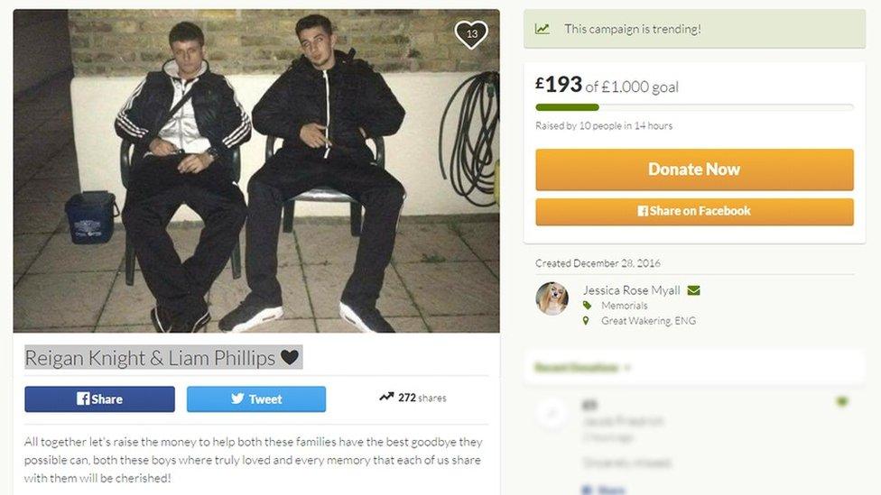 GoFundMe pages for the victims of the crash