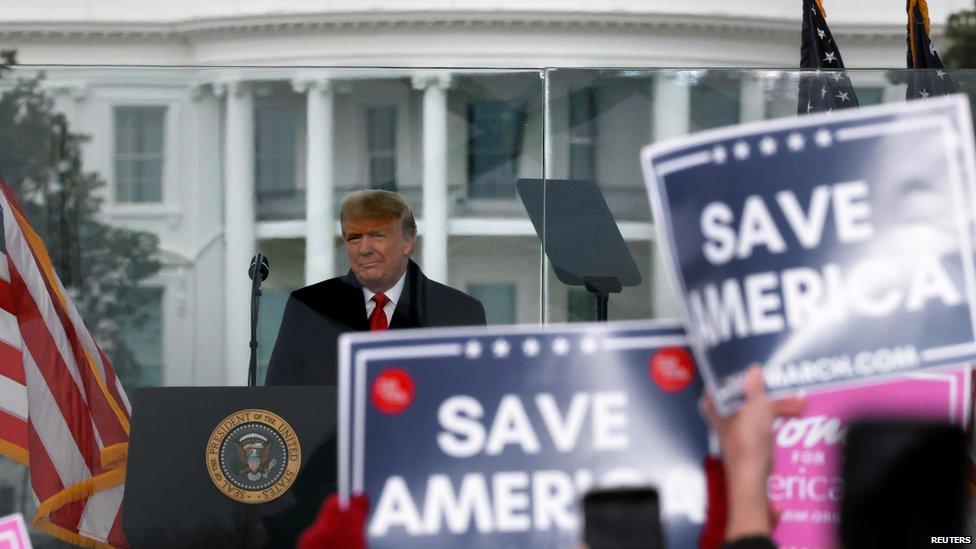 Just before his supporters stormed the US Capitol, Donald Trump erroneously claimed he won the 2020 election