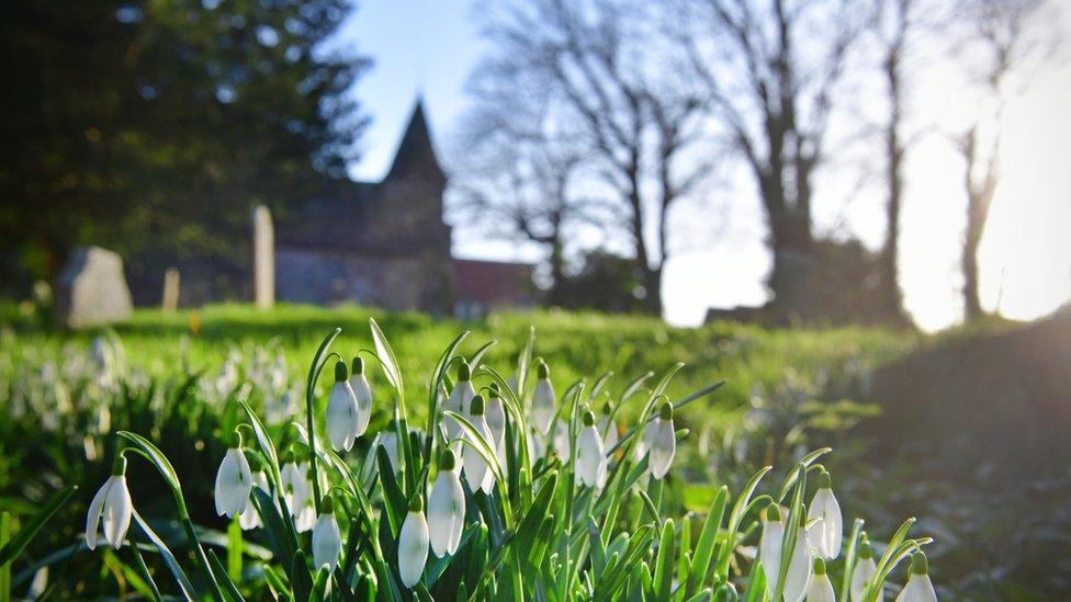 A churchyard cemetery