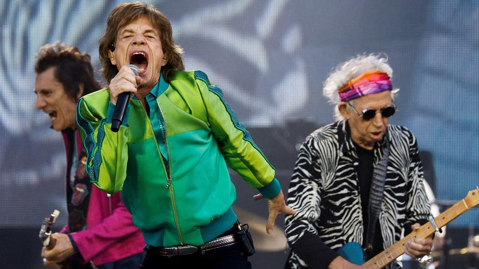 The Rolling Stones performing on their 2022 Europe Tour