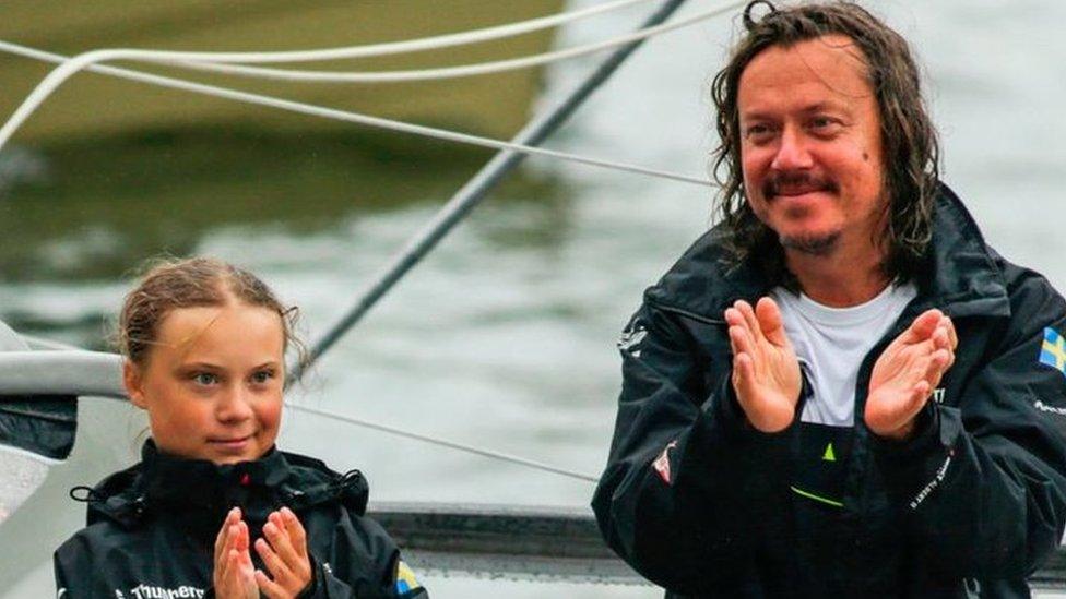 Greta Thunberg and her father Svante Thunberg