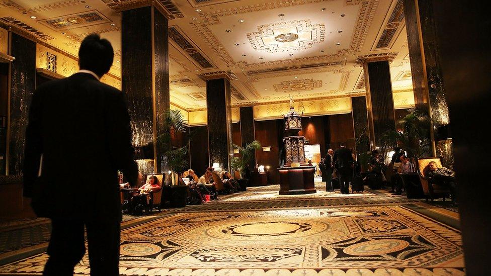 Lobby of Waldorf astoria