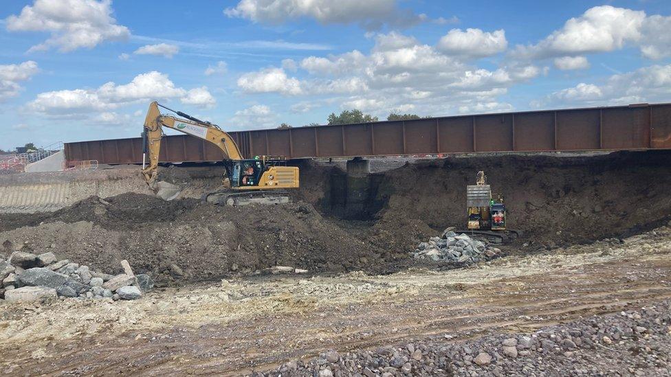 A construction site of HS2 in Aylesbury