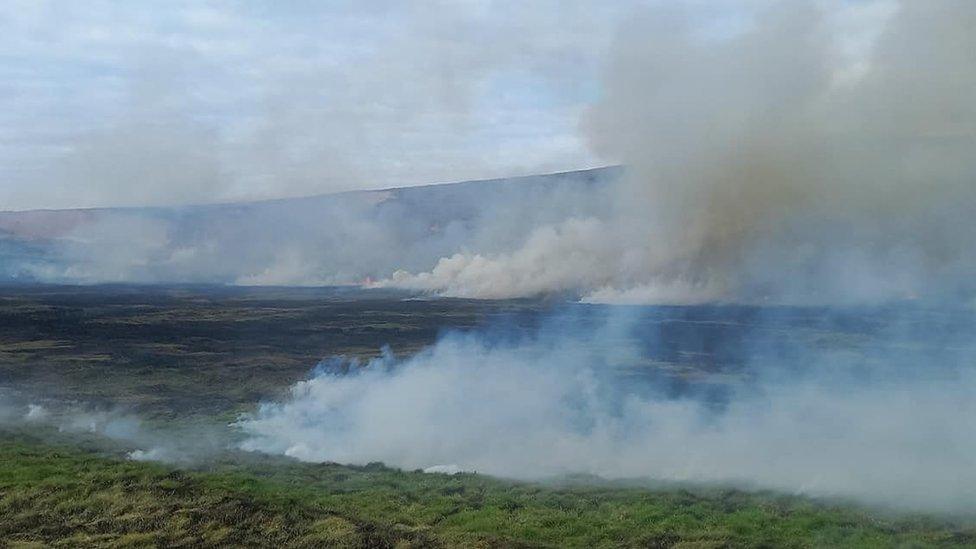 Easter Island fire