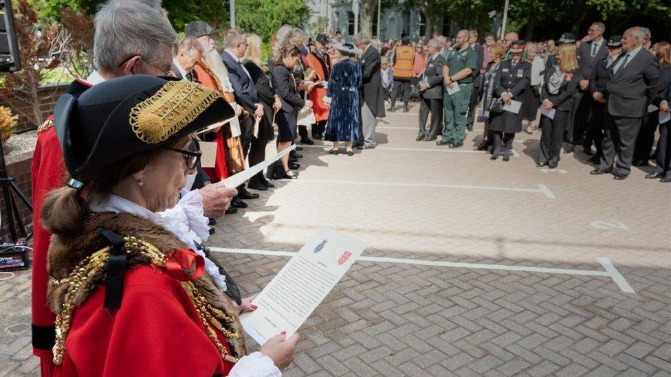 Proclamation ceremony in Lewes, Sussex