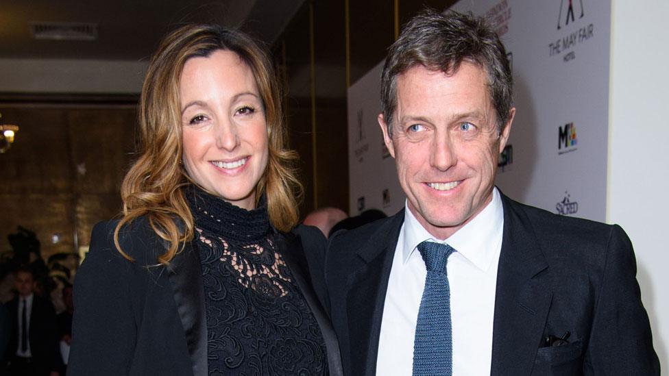 Hugh Grant with Anna Eberstein