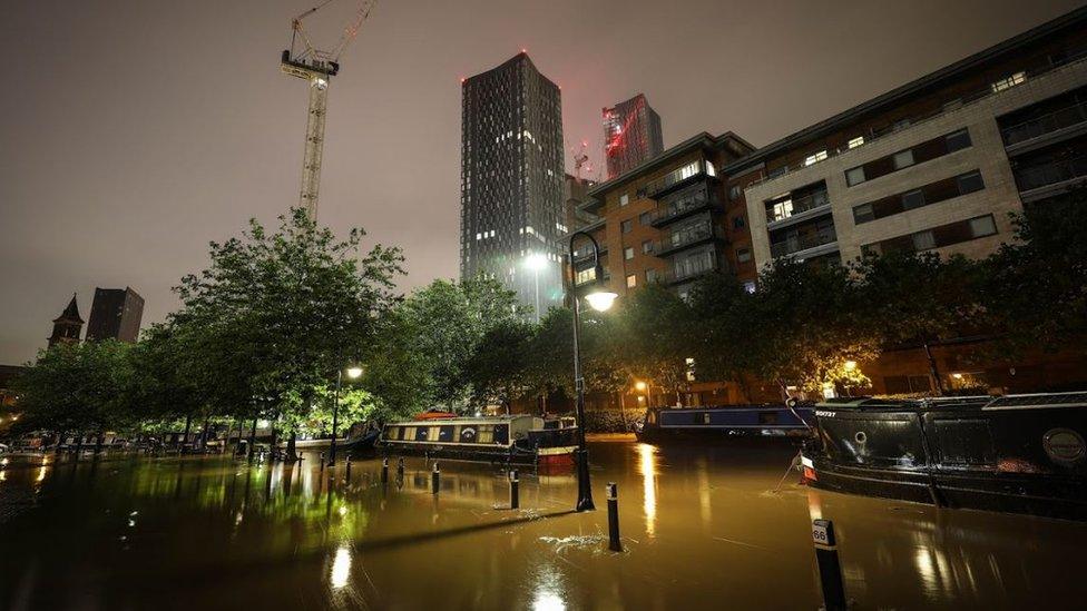 Flooded canal