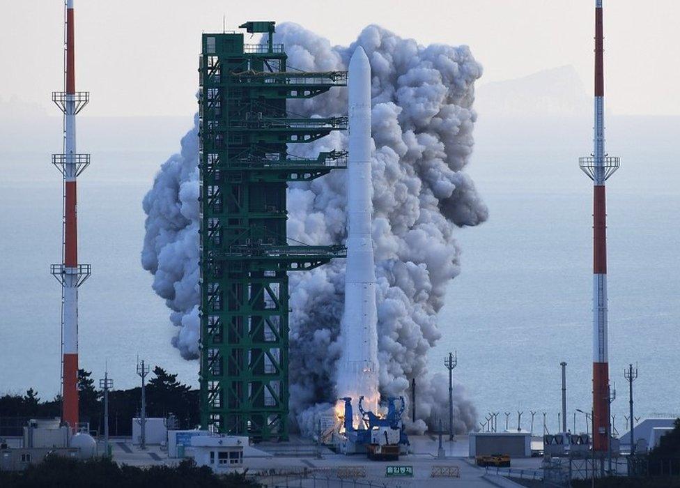 South Korea's homegrown rocket lifts off