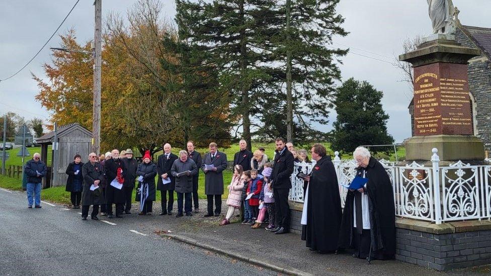 A service was held at Pontrhydfendigaid, Ceredigion