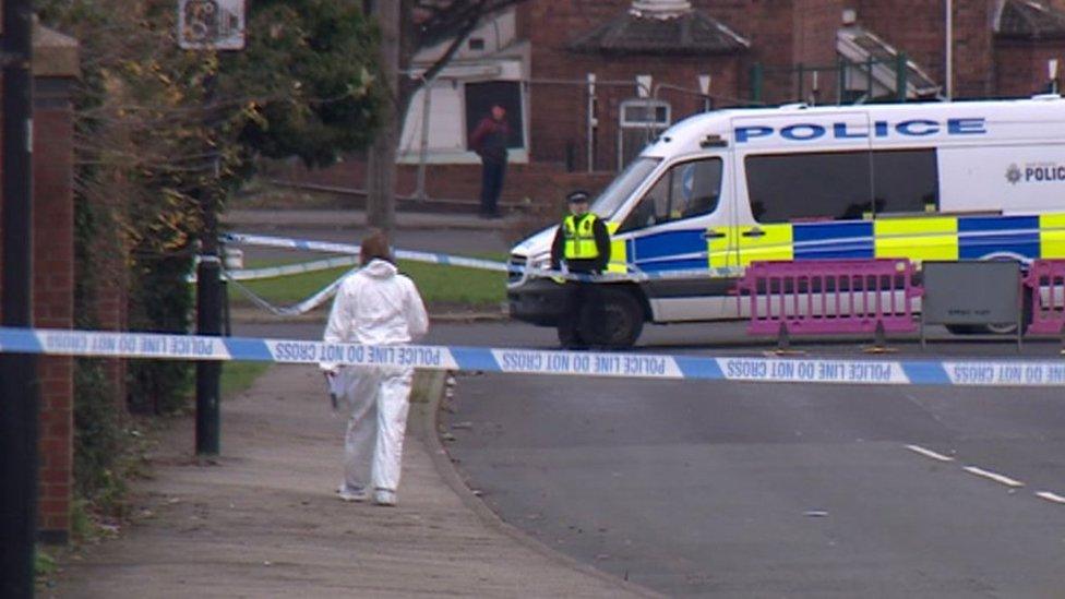 Police at the scene