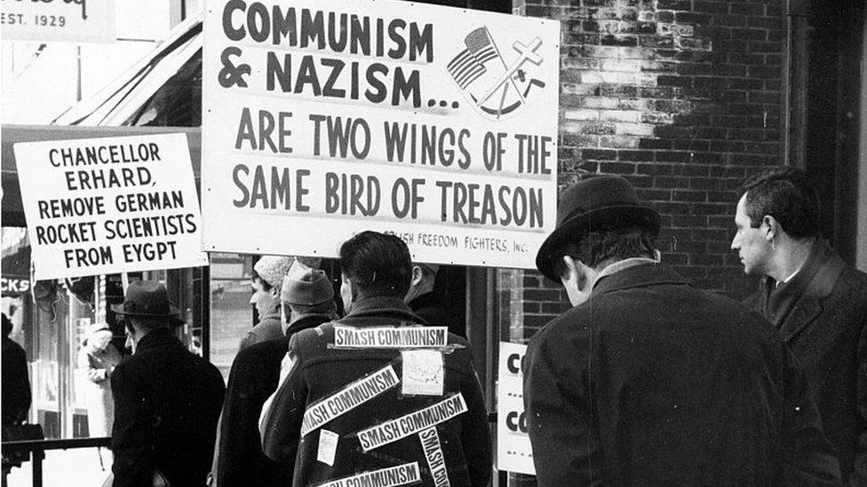 Protesters against statute of limitations on prosecuting Nazis in 1965