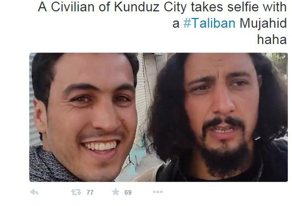 The widely shared "Taliban selfie"