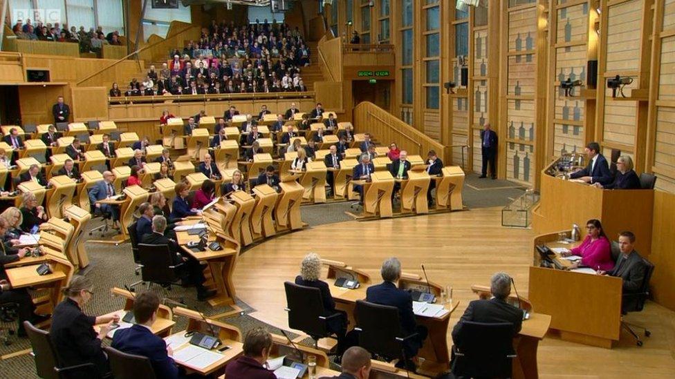 Scottish parliament chamber