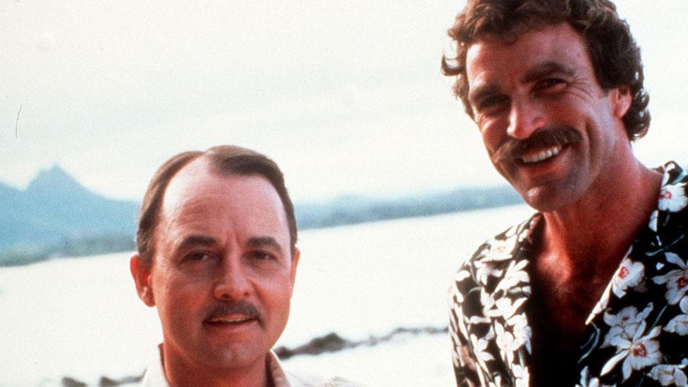 John Hillerman with Tom Selleck