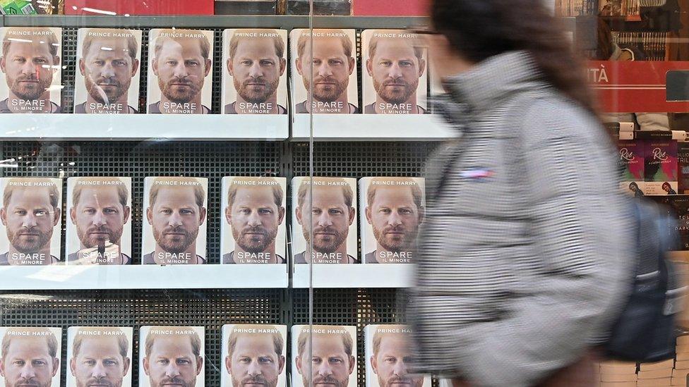 Copies of Prince Harry's memoir Spare on sale