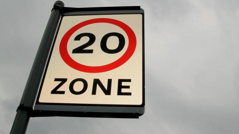 A 20mph sign