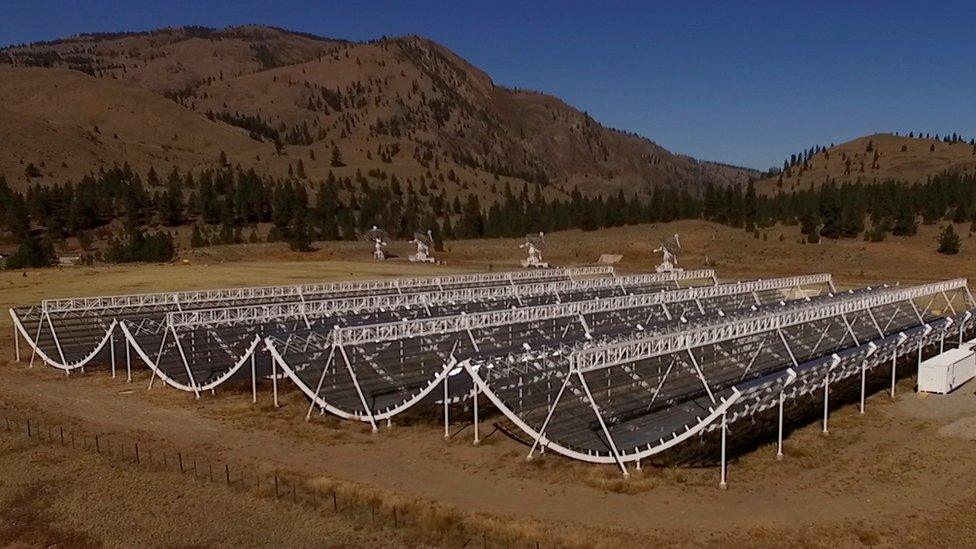 a ground-breaking radio telescope being built by a team of scientists from the University of British Columbia, McGill University, the University of Toronto and British Columbia's Dominion Radio Astrophysical Observatory.