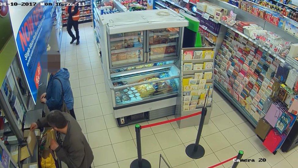 CCTV footage of drugs being posted