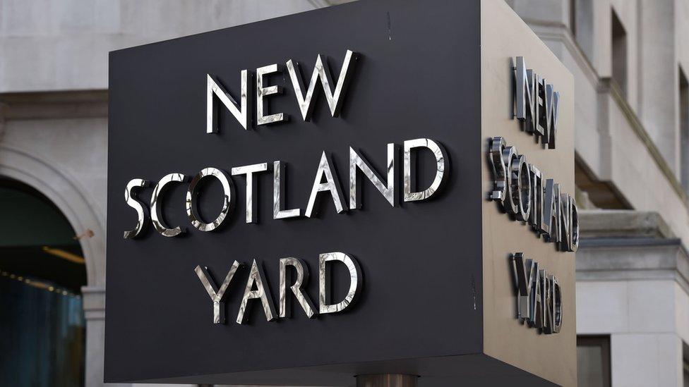 File photo of the New Scotland Yard sign.