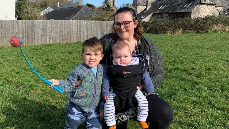 Hayley Pendall with her children