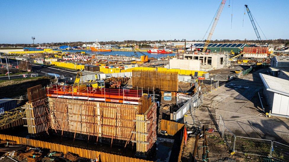 Construction of the Gull Bridge in Lowestoft