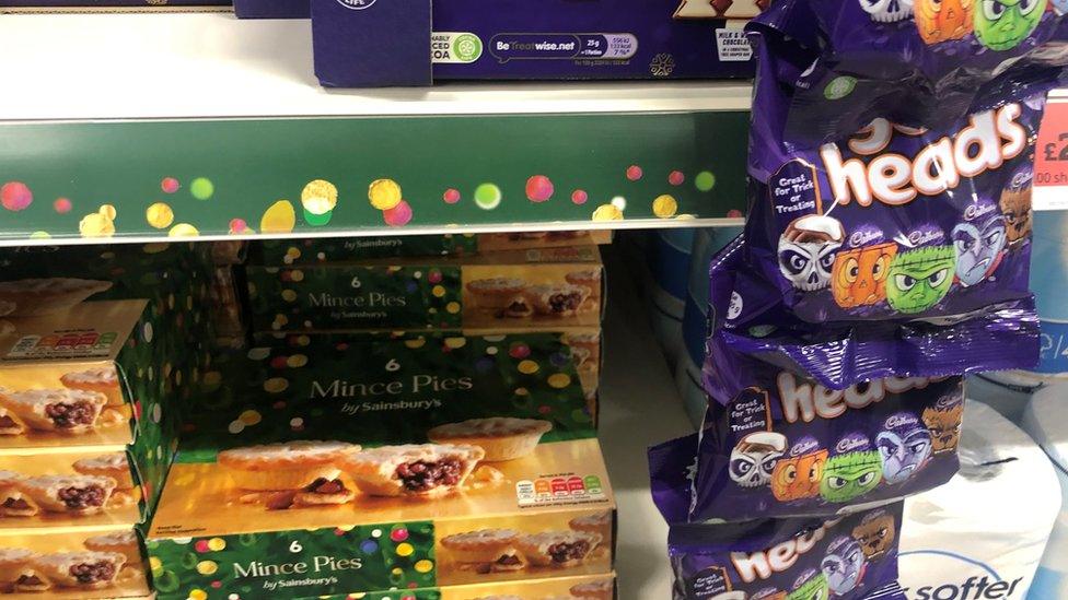 Mince pies and Halloween sweets