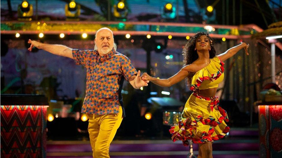 Actor and comedian Bill Bailey and Oti Mabuse