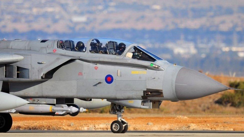 British Tornado jet returns to RAF Akrotiri in Cyprus after carrying out mission in Syria