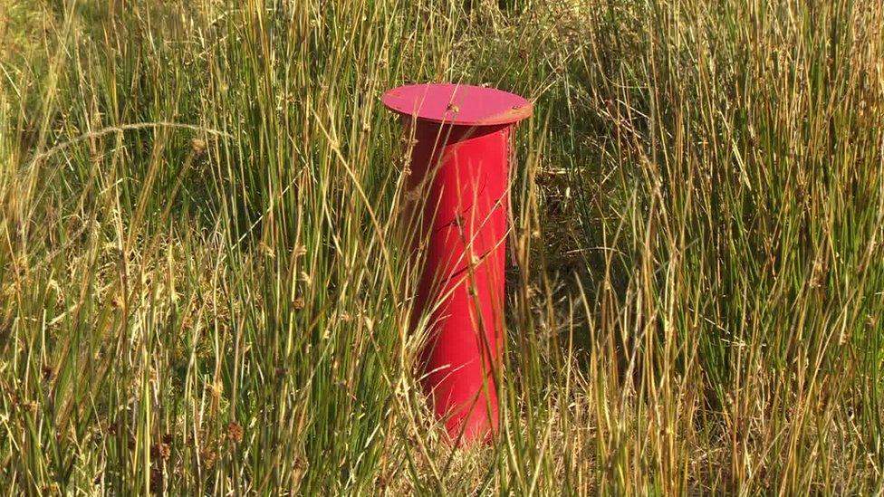 Boreholes have been dug to monitor landfill gas