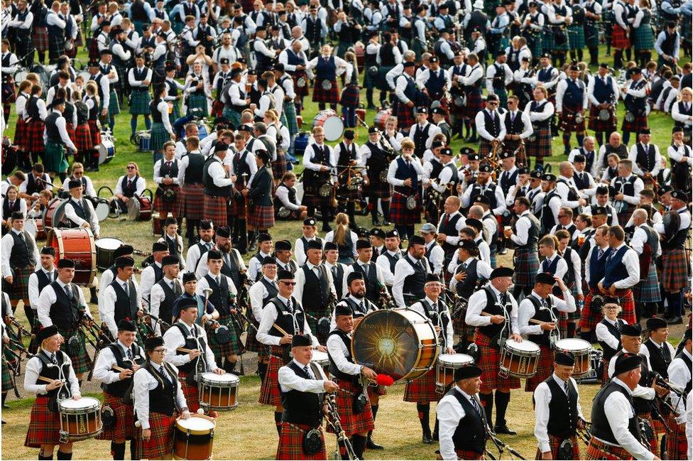 Glasgow Green was covered in kilts during the two-day event