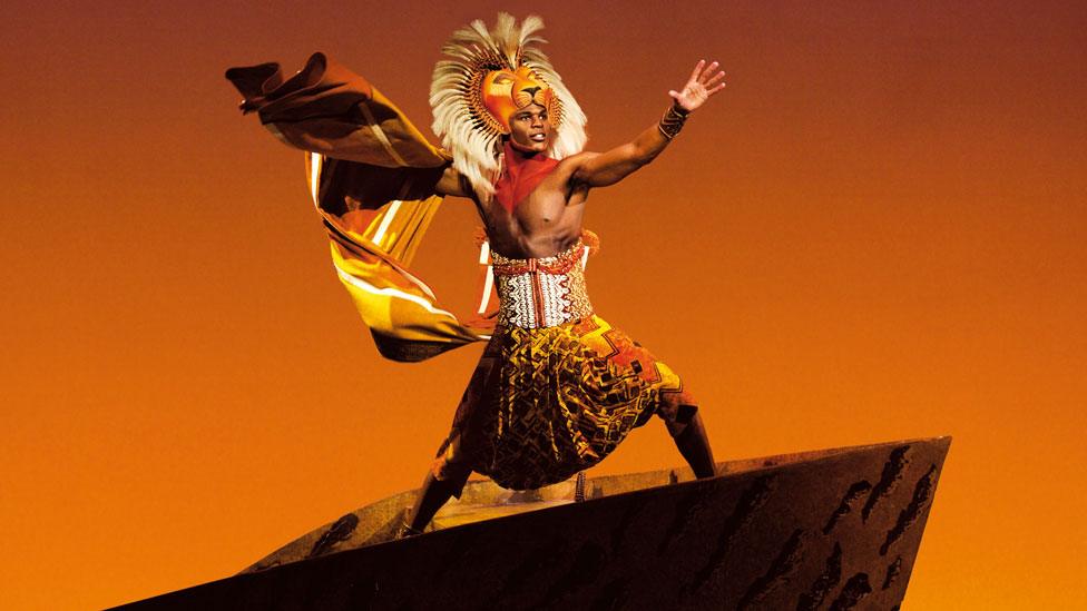 Andile Gumbi as Simba in The Lion King