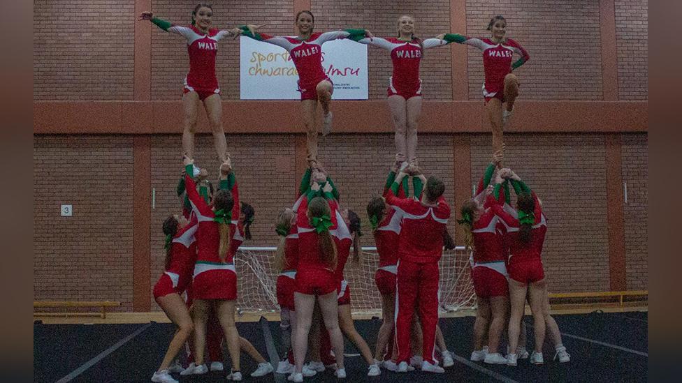 Wales para-cheer team in action