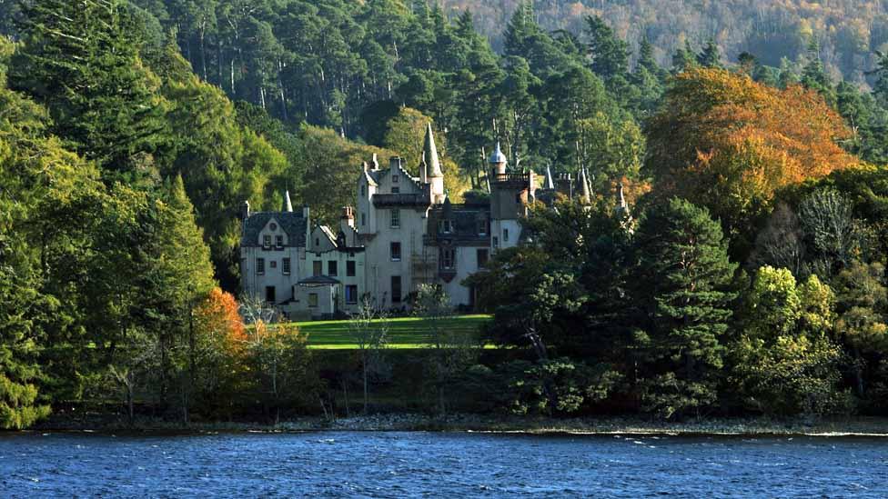 Aldourie Castle on Loch Ness