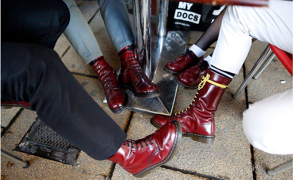 Various styles of Dr Martens footwear are worn during The Great Skinhead Reunion on June 07, 2015 in Brighton, England. The reunion of skinheads is now its fifth year with three days of celebrations of skinhead subculture in Brighton