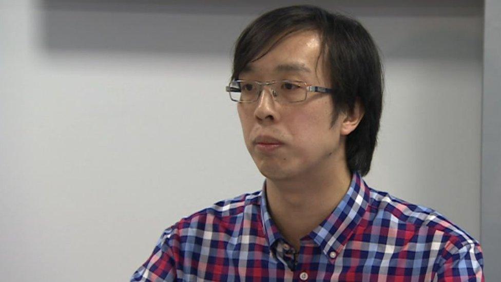 Keith Leung at police press conference