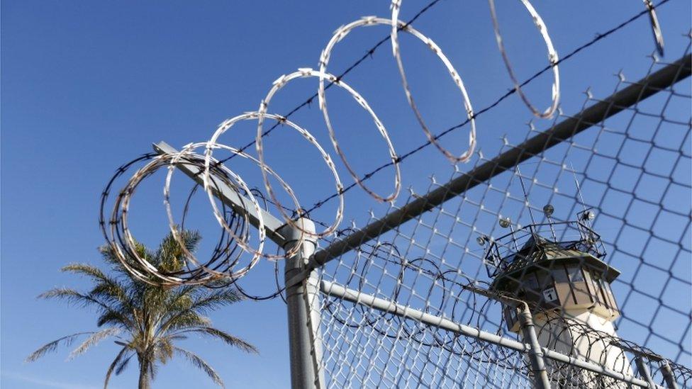 A guard tower is seen during a media tour of California"s Death Row at San Quentin State Prison in San Quentin, California December 29, 2015