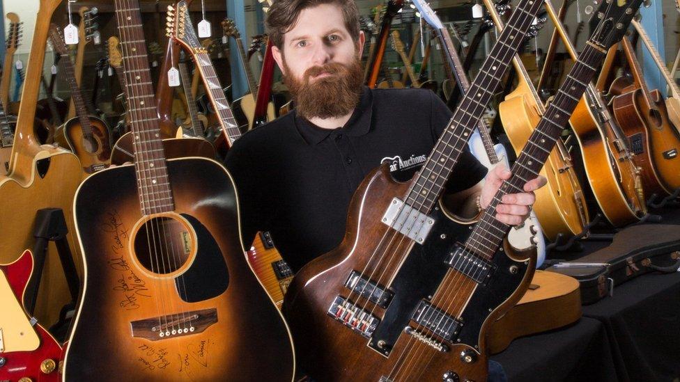 Maurice Gibb's guitars