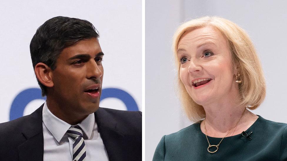 Rishi Sunak and Liz Truss at Perth hustings