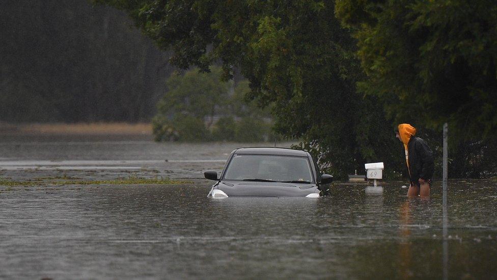 submerged car