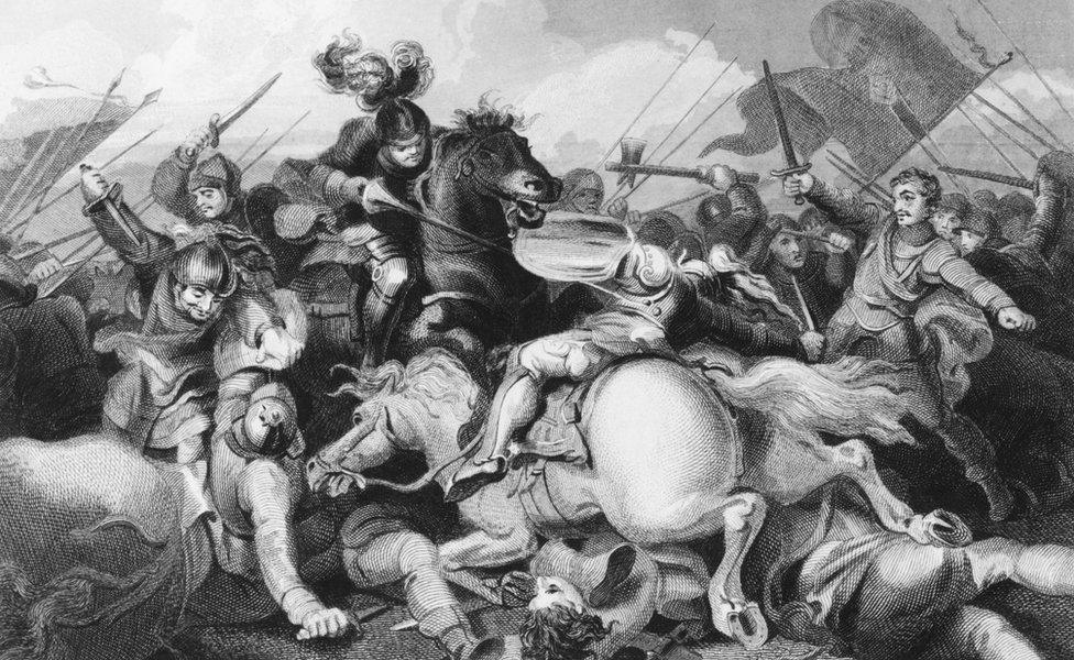 Engraving of Battle of Bosworth