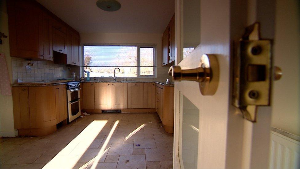 The kitchen at Ms Meadows' home